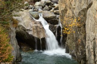 Waterfall near the Lac des Mesches c